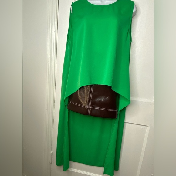 PATRIZIA LUCA Green Sleeveless High-Low Tunic Dress - Picture 16 of 16